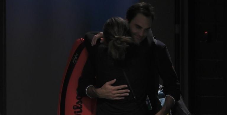 [VIDEO] El reencuentro de Federer y Mirka después de mucho sufrimiento