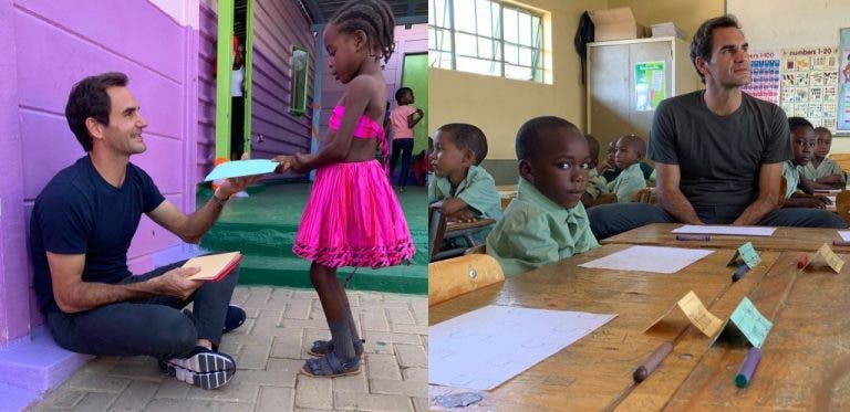 Federer en Namibia para marcar la diferencia en la vida de los niños