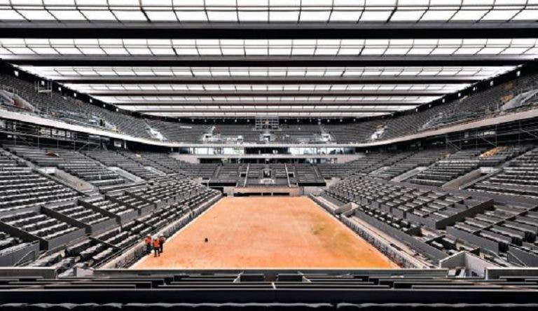 La pandemia no detiene las obras de construcción en Roland Garros