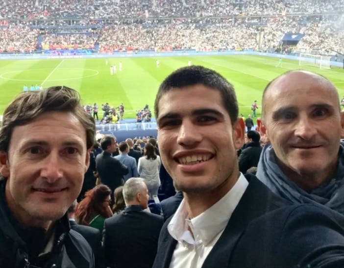 La felicidad de Alcaraz en la final de la Champions League: «Hala Madrid»