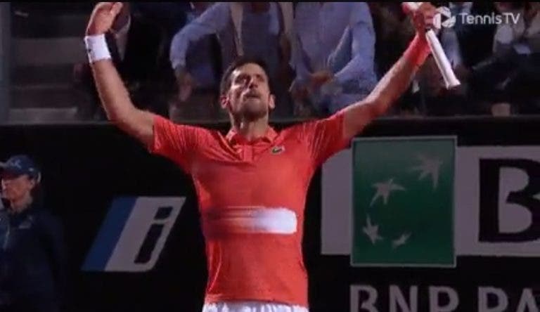 Video: Djokovic y Auger-Aliassime luchan por el mejor punto del año en Roma