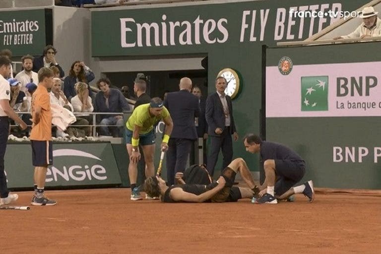Rafael Nadal se metió en la final de Roland Garros tras el retiro de Zverev