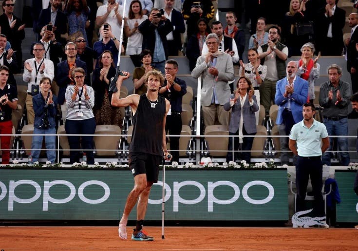 Alexander Zverev recuerda su lesión en Roland Garros: «Me rompí siete ligamentos»