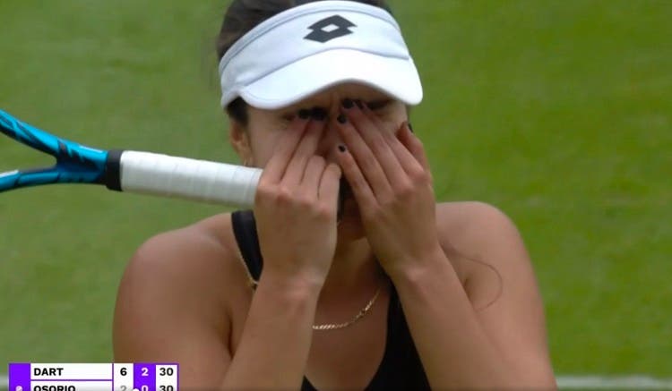 Video: Camila Osorio pierde y rompe en llanto en el WTA de Birmingham