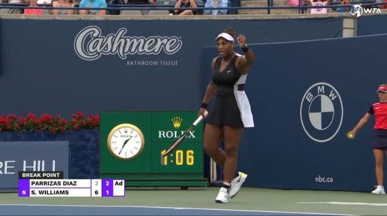 [VIDEO] Serena Williams y un puntazo ante Párrizas en Toronto