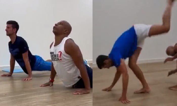 [VIDEO] Djokovic se prepara para el US Open… haciendo capoeira