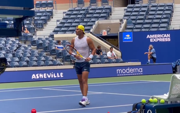 [VIDEO] Rafa Nadal ya se entrena en el Arthur Ashe de cara al US Open