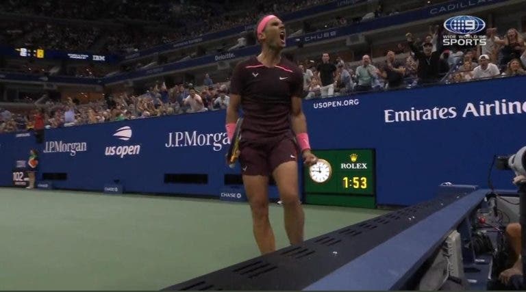 [VIDEO] Rafa Nadal y un puntazo impresionante ante Fognini