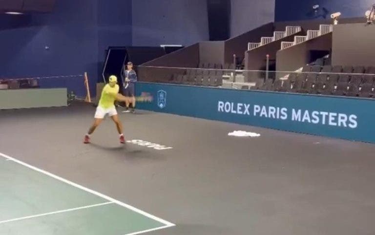 [VIDEO] Rafa Nadal ya se entrena en las canchas del ATP Masters 1000 de París