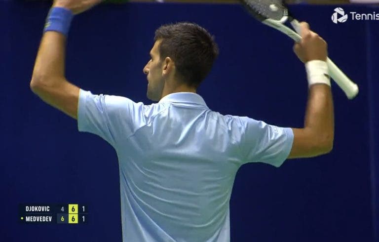 Impresionante: el punto viral de Djokovic que hizo aplaudir a todos en Astana