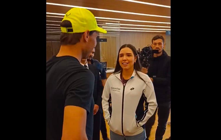 La colombiana Camila Osorio cumple el sueño y le da «tips» a Rafa Nadal