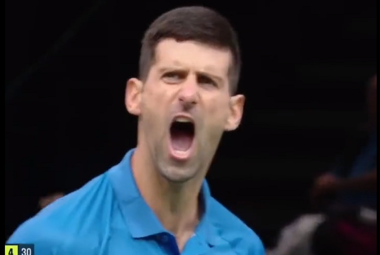 Explotó: el punto espectacular de Djokovic que hizo estallar a París-Bercy