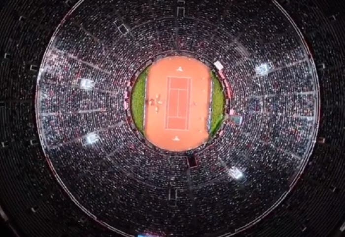 Espectacular: la imagen aérea del Nadal-Ruud ante 30 mil personas en México
