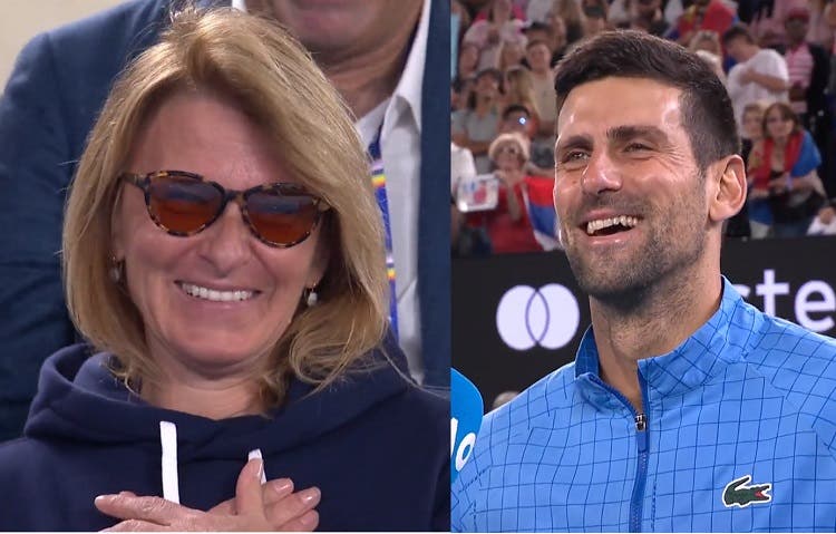 [VIDEO] Djokovic le canta el «feliz cumpleaños» a su mamá y la hace emocionar en Australia