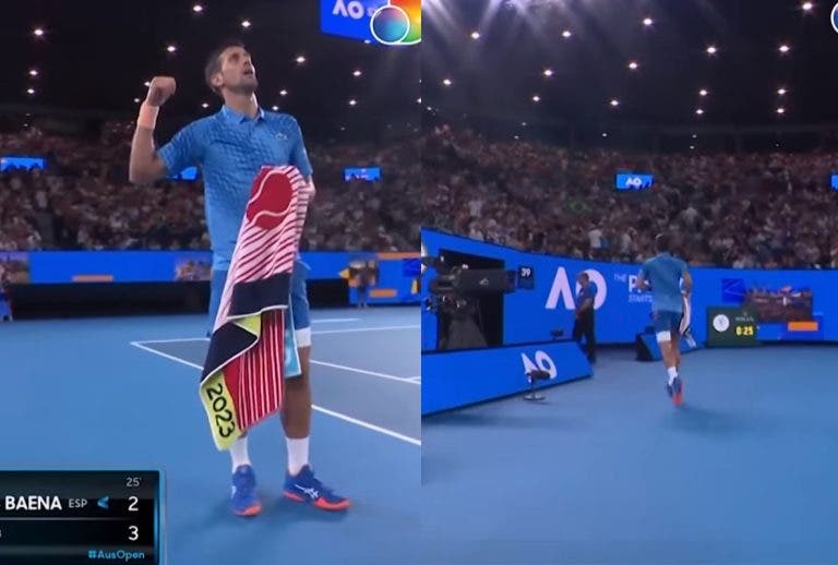 ¡Se escapó! Djokovic «rompe» una regla para ir al baño en medio del partido