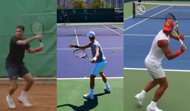 [VIDEO] Cómo serían Federer, Nadal y Djokovic jugando… ¡con la mano opuesta!