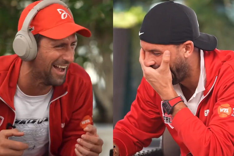 Estallaron de risa: el divertido momento viral entre Djokovic y Dimitrov