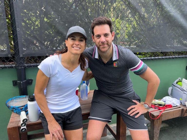 Juan Martín del Potro se prepara para el US Open con Gabriela Sabatini