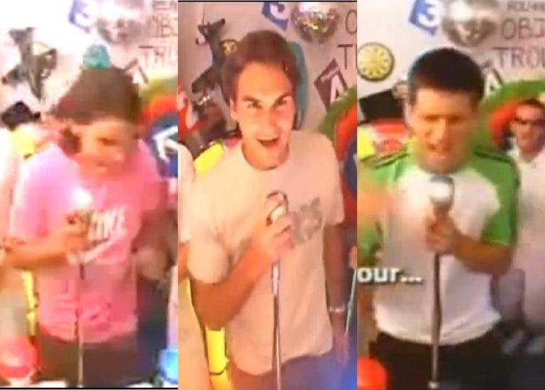 [VIDEO] Federer, Nadal y Djokovic y un espectacular recuerdo de Roland Garros… ¡Haciendo Karaoke!