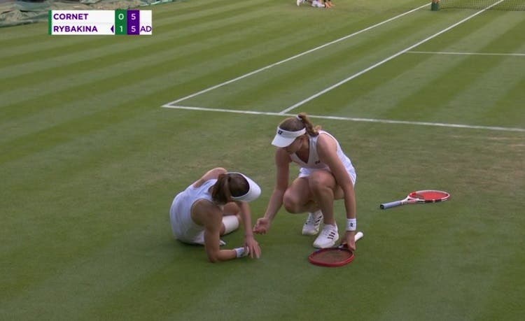 [VIDEO] Alizé Cornet sufre una dolorosa caída en Wimbledon y acaba llorando