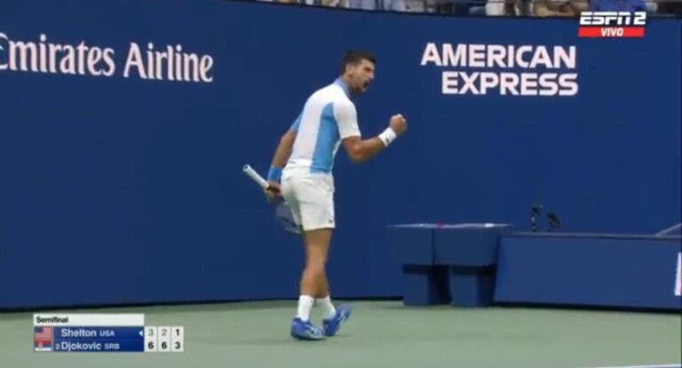 [VIDEO] ¿En la cara? Novak Djokovic y un festejo hacia Ben Shelton que causó polémica en el US Open