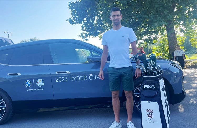 Djokovic cambia la raqueta por los palos de golf junto a otras estrellas en la Ryder Cup
