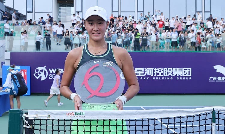 Wang Xiyu, la primera campeona en la vuelta del tenis a China tras 4 años