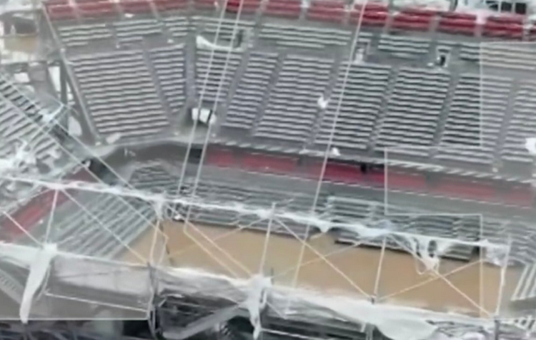 Destruido: El Huracán Otis arrasa con el estadio del Abierto Mexicano de Tenis en Acapulco