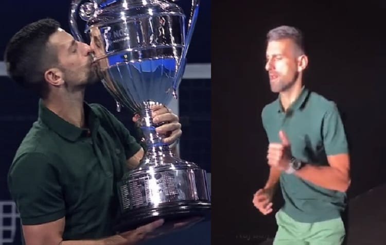 [VIDEO] Djokovic recibe el trofeo como número 1 del mundo… ¡bailando!